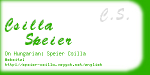 csilla speier business card